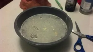 2 cups of cashews soaking in warm water