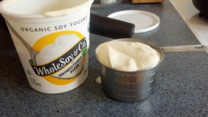 1 cup soy yogurt
