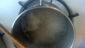 1 cup boiling water + agar-agar